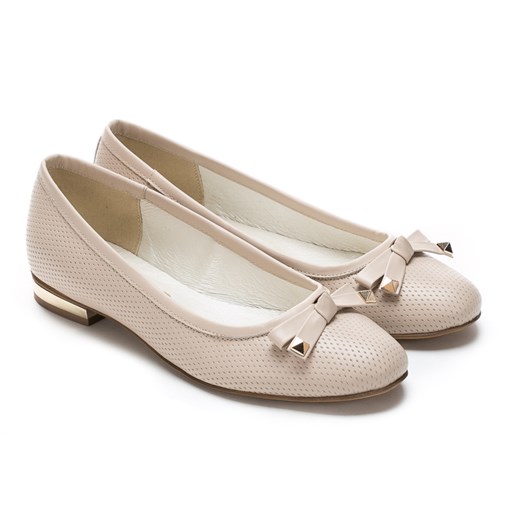 BALERINKI SKÓRZANE CIELISTE NUDE 05/49N Lafemmeshoes 40 lafemmeshoes.pl