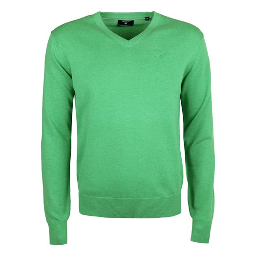 Gant Sweter "V-Neck" zielony  M okazja ubierzsie.com 