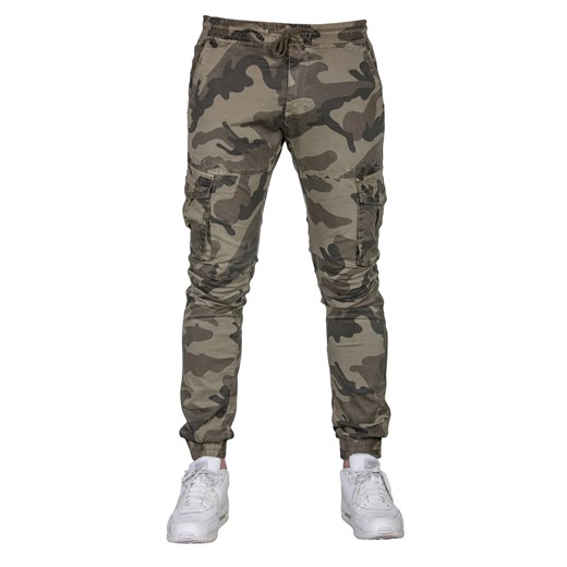 Spodnie joggery moro 8908-8 Bojówki Iteno Proste 36 wyprzedaż Fashionmen