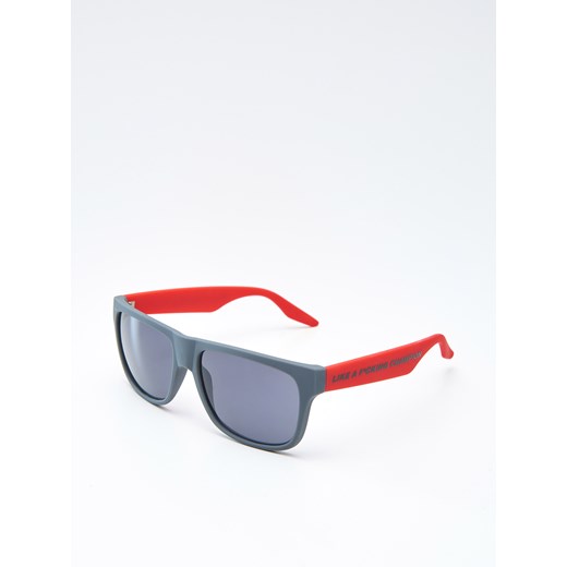 Cropp - Okulary przeciwsłoneczne - Czerwony Cropp niebieski One Size 