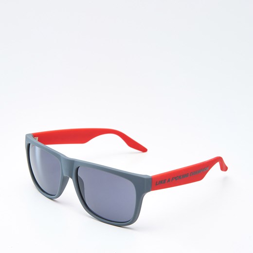 Cropp - Okulary przeciwsłoneczne - Czerwony Cropp niebieski One Size 