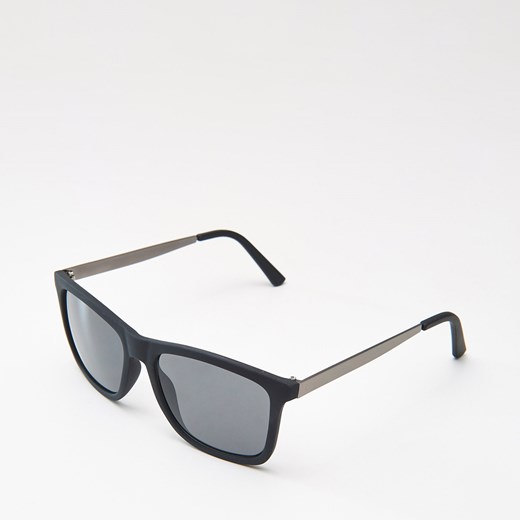 Cropp - Okulary przeciwsłoneczne - Czarny bialy Cropp One Size 