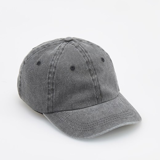 Reserved - Jeansowa czapka z daszkiem - Czarny szary Reserved One Size 