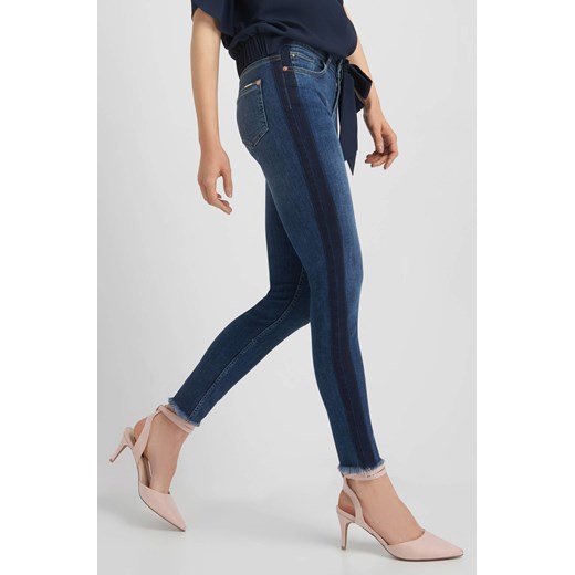 Skinny jeans z przetarciami ORSAY szary 42 orsay.com