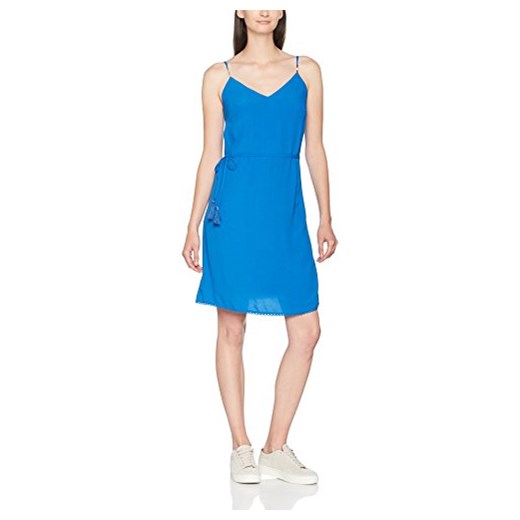 Tommy Hilfiger Denim sukienka thdw Basic A-Line S/L 23 damskie, niebieskie (Strong Blue 401), 40 (producenta Rozmiar: L)