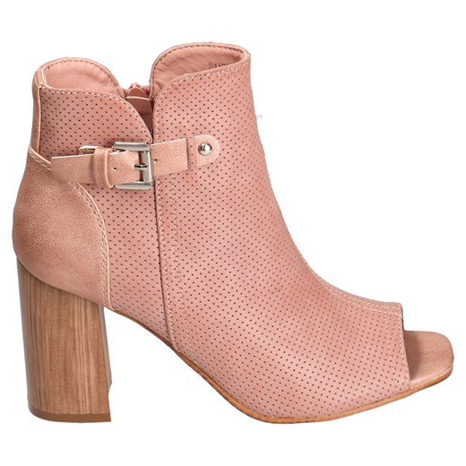Sandały GD-ZN35 Pink open toe na obcasie ażurowe Good-In 40 Casadi
