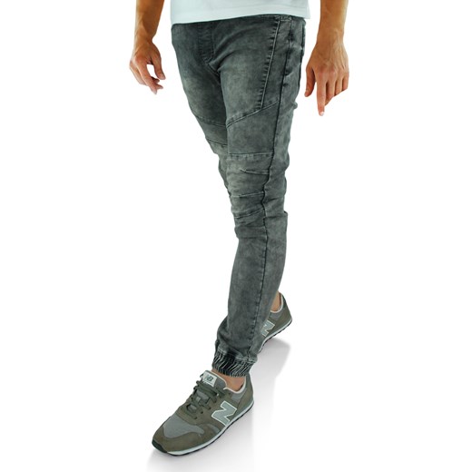 Joggery męskie jeansowe w kolorze szarym KA289-1   35 okazja anmir.pl 