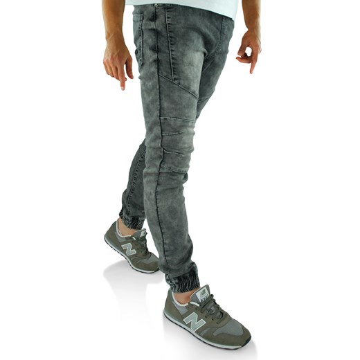Joggery męskie jeansowe w kolorze szarym KA289-1 szary  29 promocja anmir.pl 