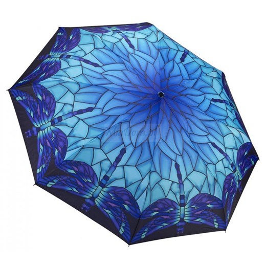 Niebieskie ważki Tiffany składana parasolka Galleria Galleria   Parasole MiaDora.pl