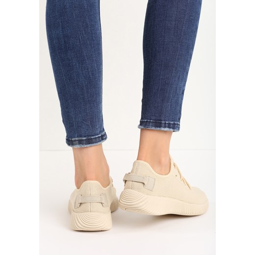 Beżowe Buty Sportowe Wan