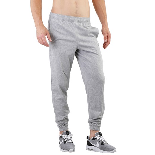 Spodnie adidas Essentials Tapered Banded Single Jersey Pant "Medium Grey"