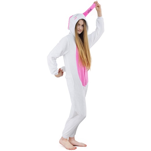 Piżama kigurumi jednoczęściowe przebranie kostium z kapturem – królik   M world-style.pl