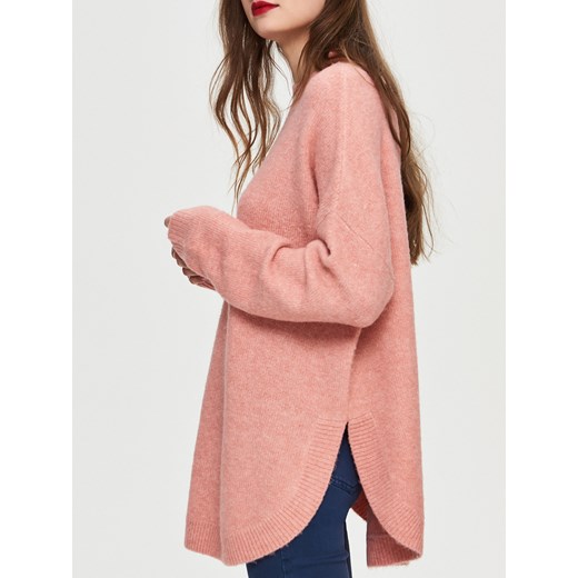 Sinsay - Sweter oversize - Różowy Sinsay  One Size 