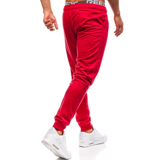 Spodnie męskie dresowe czerwone Denley KK303 Denley.pl  L okazyjna cena Denley 
