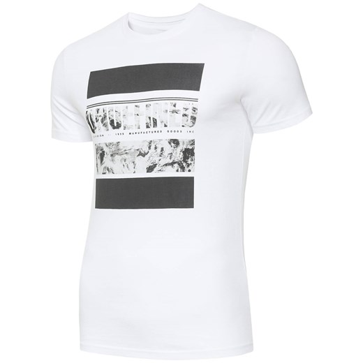 T-shirt męski TSM010 - biały bialy 4F  