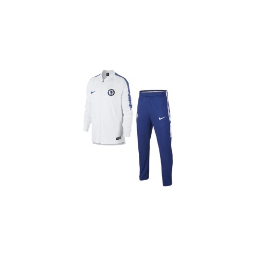 Dres piłkarski dla dużych dzieci Chelsea FC Dri-FIT Squad - Biel Nike granatowy L 