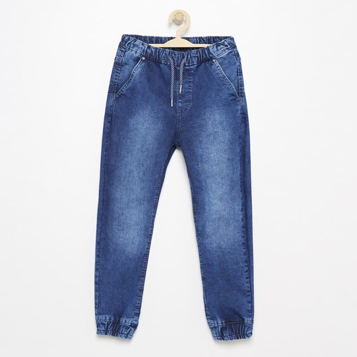 Reserved - Jeansowe spodnie jogger - Niebieski Reserved niebieski 158 