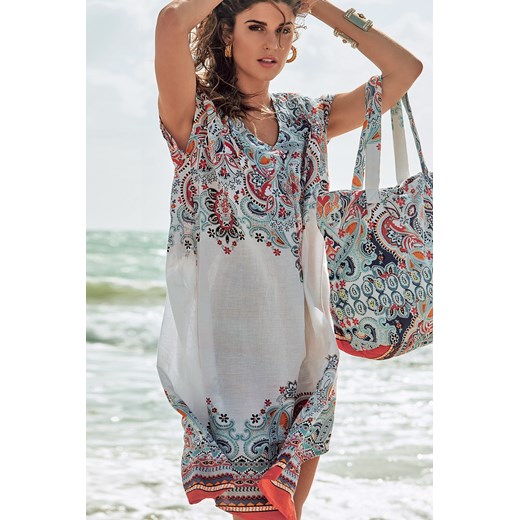 Torba plażowa włoskiej marki David Beachwear kolekcja Jaipur 36x46cm kolorowy