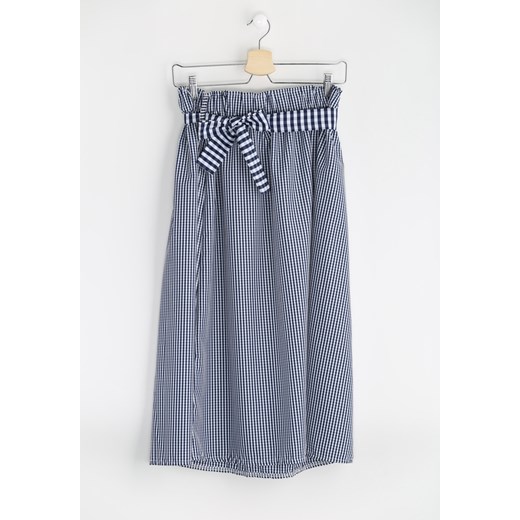 Granatowa Spódnica Checker Renee niebieski L, XL Renee odzież