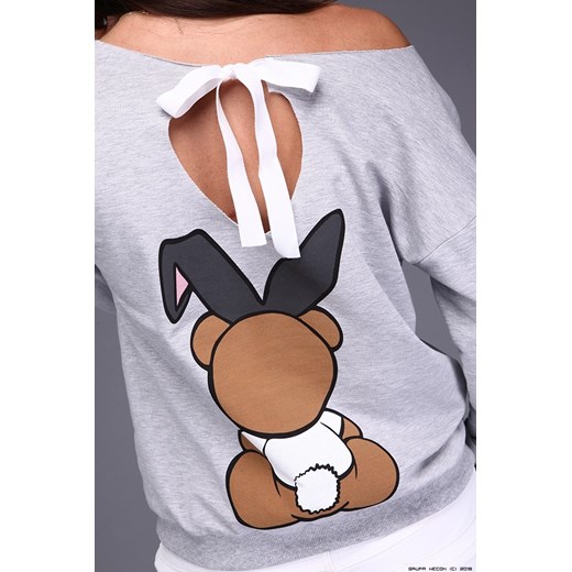 bluza damska minouu ** bluza w szarości + misiek Minouu S/M LUXURYONLINE
