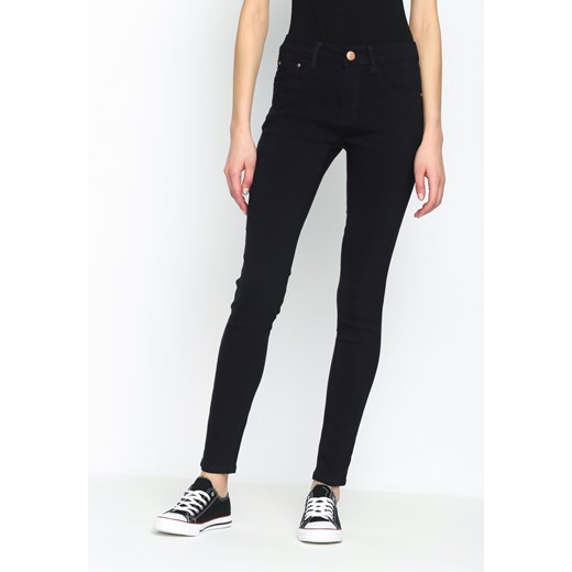 Granatowe Jeansy Fit Silhouette