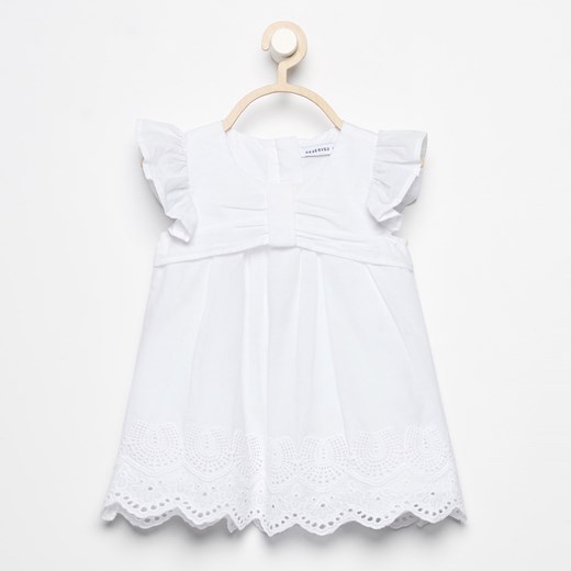 Reserved - Sukienka z ażurowym dołem - Biały bialy Reserved 74 