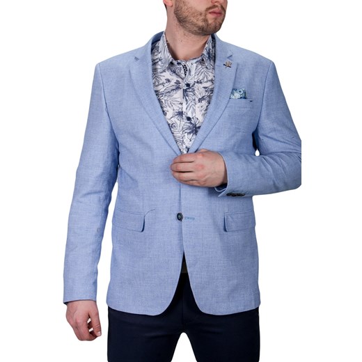 Marynarka męska błękitna 3475 Frappoli 52 Fashionmen