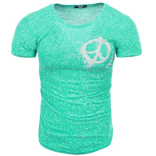 Koszulka męska t-shirt w kropki zielony Recea