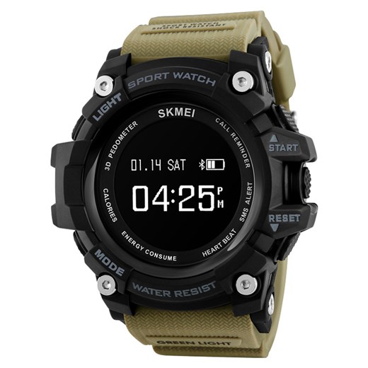 Skmei Smart Watch 1188 - (zs039d) BLUETOOTH - Czarny || Beżowy