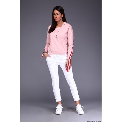 bluza damska roberta biagi ** bluza w różu+ taśmy z lampasem+ zamek Roberta Biagi M LUXURYONLINE