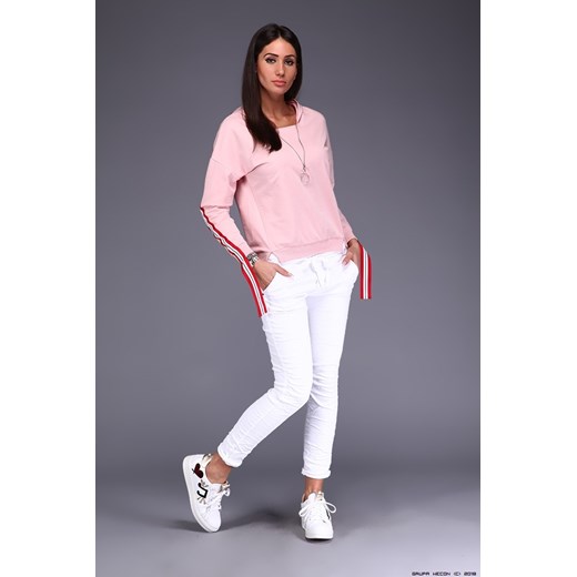 bluza damska roberta biagi ** bluza w różu+ taśmy z lampasem+ zamek Roberta Biagi M LUXURYONLINE