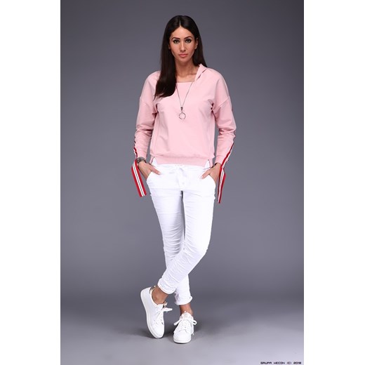 bluza damska roberta biagi ** bluza w różu+ taśmy z lampasem+ zamek Roberta Biagi M LUXURYONLINE