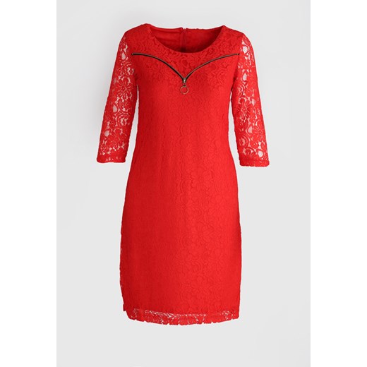 Czerwona Sukienka Aquiline Born2be  XL wyprzedaż Born2be Odzież 