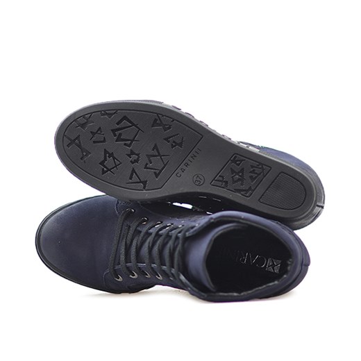 Sneakersy Carinii B4350-K59 Granatowe nubuk szary Carinii  Arturo-obuwie