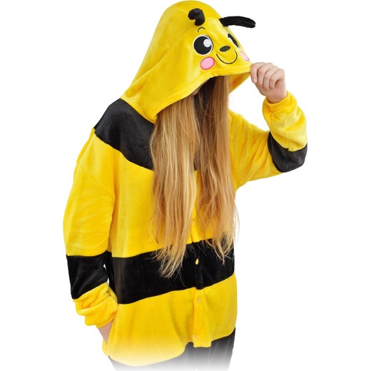 Piżama kigurumi jednoczęściowe przebranie kostium z kapturem – pszczółka