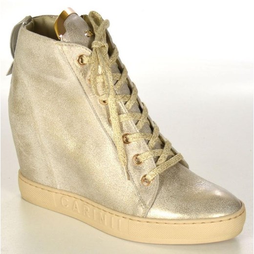 CARINII B4078-F76-000-B88 ZŁOTY Sneakersy damskie Carinii 37 promocja meritumobuwie