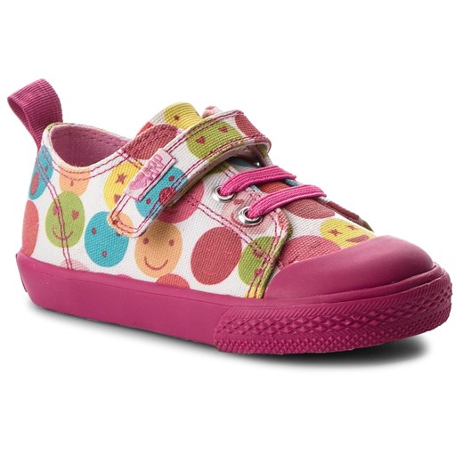 Półbuty AGATHA RUIZ DE LA PRADA - 182920 B-Blanco Y Caras Agatha Ruiz De La Prada rozowy 22 eobuwie.pl