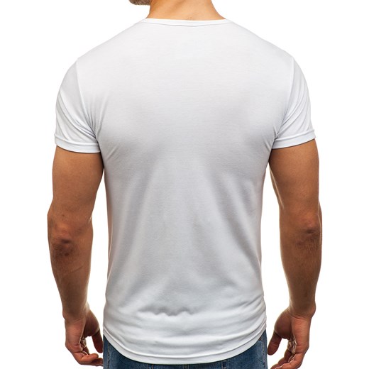 T-shirt męski z nadrukiem biały Denley SS297 Denley.pl  2XL okazyjna cena Denley 