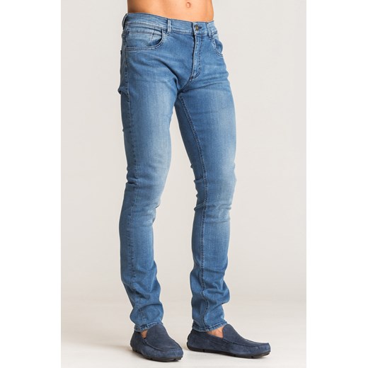Niebieskie jeansy slim fit Trussardi Trussardi Jeans  36 Velpa.pl