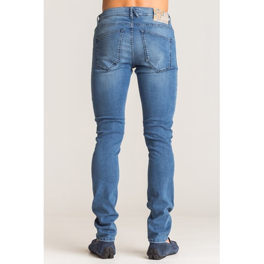 Niebieskie jeansy slim fit Trussardi  Trussardi Jeans 33 Velpa.pl