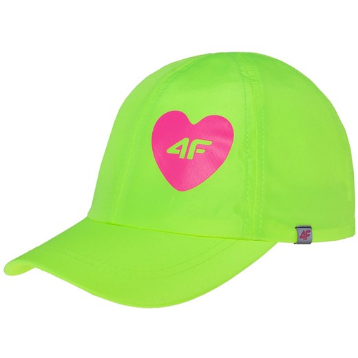Czapka dla dużych dziewcząt JCAD208 - ŻÓŁTY NEON 4f Junior 4F