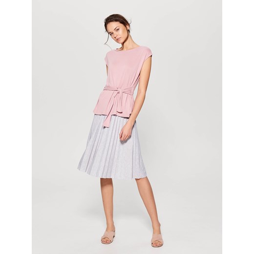 Mohito - Bluzka z wiązaniem w talii - Różowy  Mohito XS
