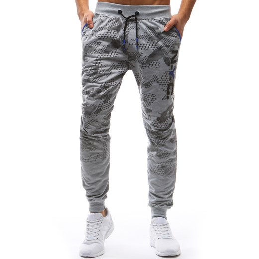 Spodnie męskie dresowe camo szare (ux1210) Dstreet  XL 
