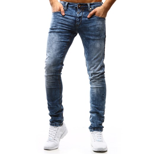 Spodnie jeansowe męskie niebieskie (ux1186)  Dstreet 30 wyprzedaż  