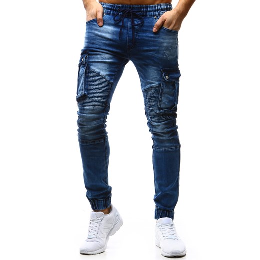 Joggery męskie jeansowe niebieskie (ux1181) Dstreet  30 wyprzedaż  