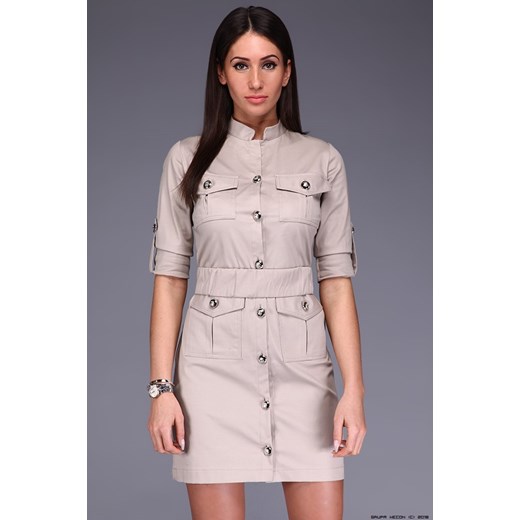 sukienka minouu ** fango szmizjerka+ srebrne guziki+ pasek  Minouu M LUXURYONLINE