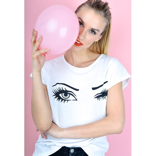 T-shirt z oczami rozowy Zoio M okazja zoio.pl