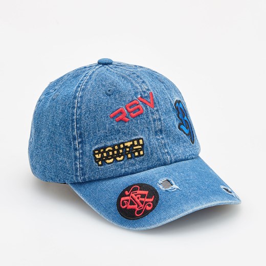 Reserved - Jeansowa czapka z daszkiem - Granatowy Reserved niebieski One Size 