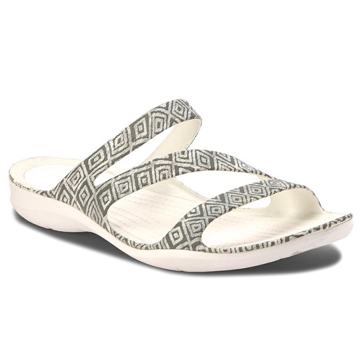 Klapki CROCS - Swiftwater Graphic Sandal W 204461 Grey Diamond/White  Crocs 41 eobuwie.pl