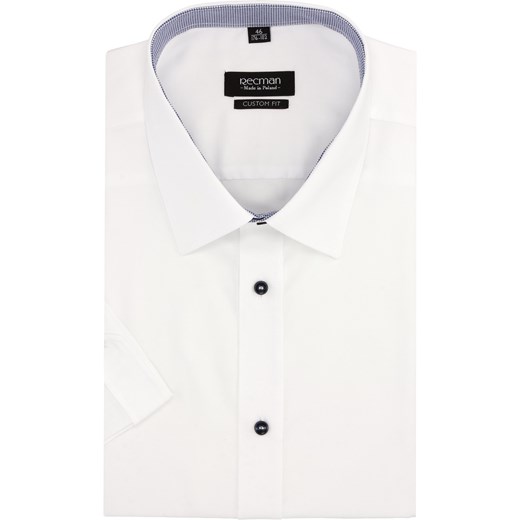 koszula bexley 2488/4 krótki rękaw custom fit biały
